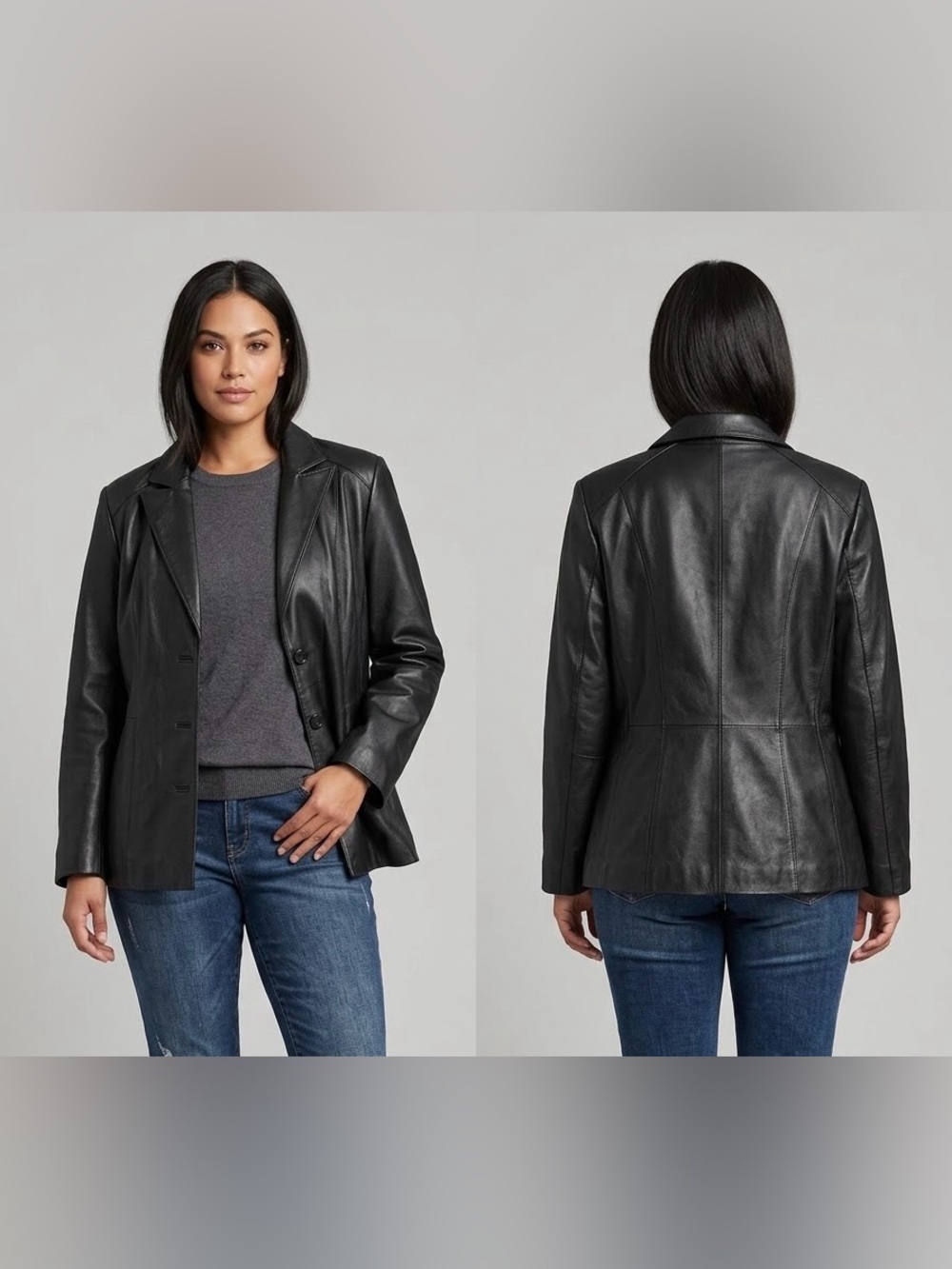 EUC Vintage East 5th Black Leather Jacket - Women's Sz L